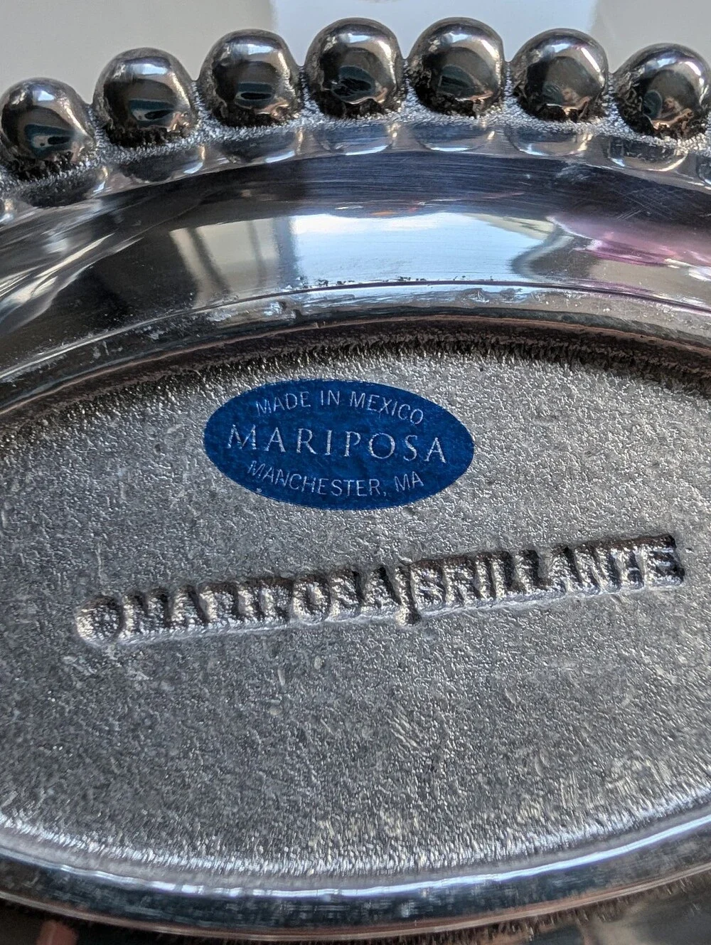 MARIPOSA BRILLANTE pearled soap dish